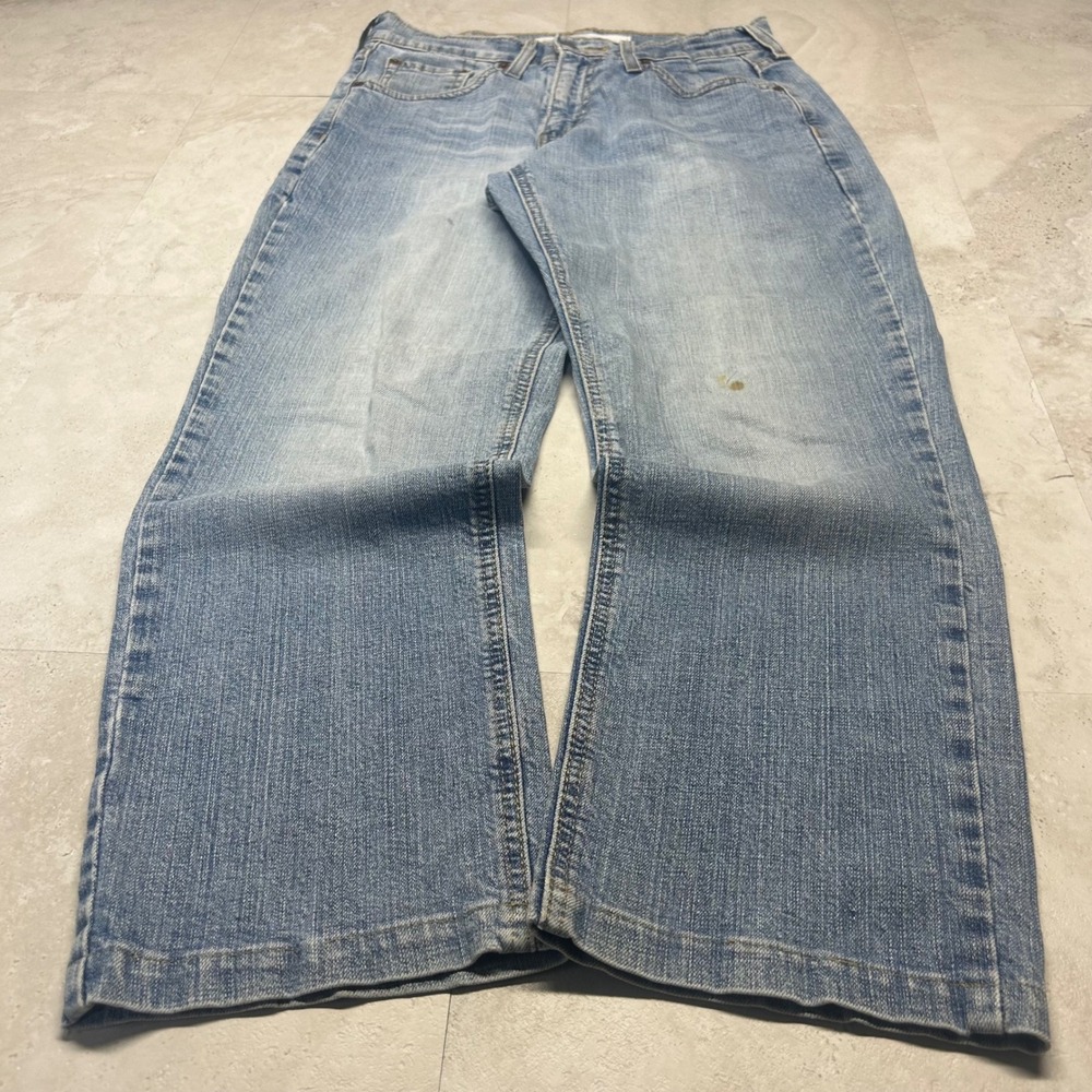 Levis Wide Leg Baggy Y2K S67 Athletic Jeans Light Wash Mens 29x30 Blue Denim